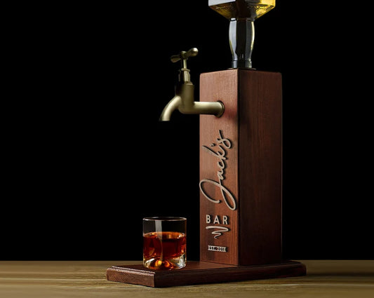Personalized Wooden Liquor Dispenser
